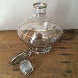 2 decanters with gold piping, 1960s