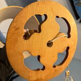 Lampe de table en bois italien vintage des années 50