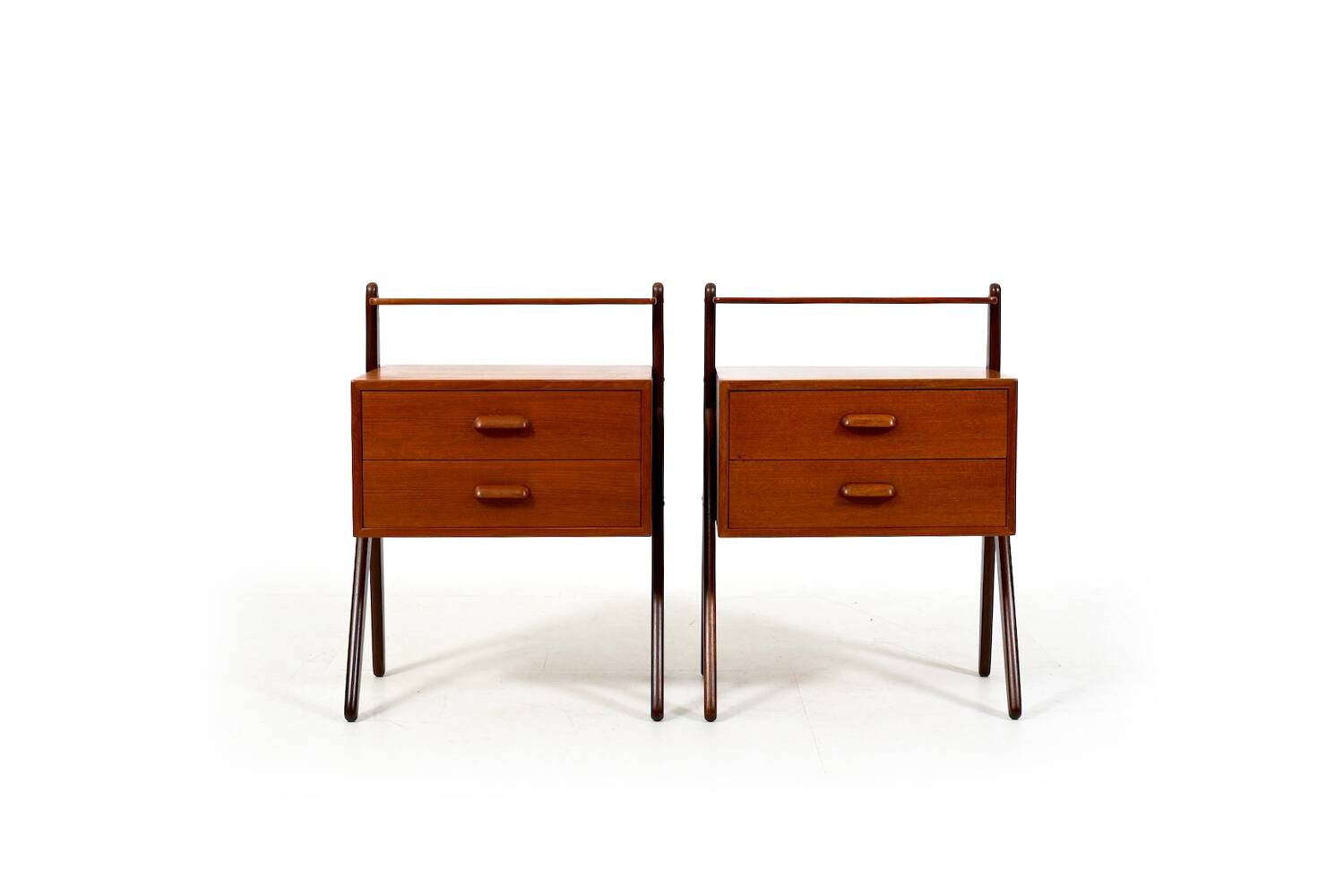 Pair of Teak Nightstands by Sigfred Omann for Ølholm 1960s