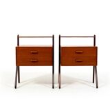 Pair of Teak Nightstands by Sigfred Omann for Ølholm 1960s