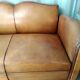 Moustache club sofa in leather, 40s