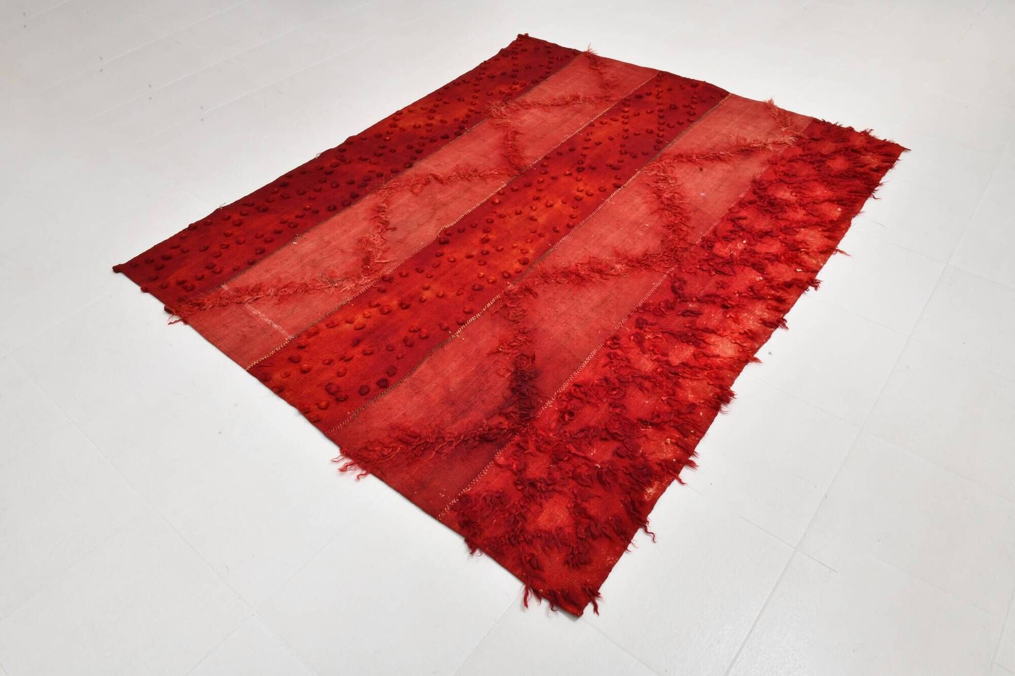 Turkish Vintage Anatolian Kilim Carpet, Shades Of Wine Red Boho Decor