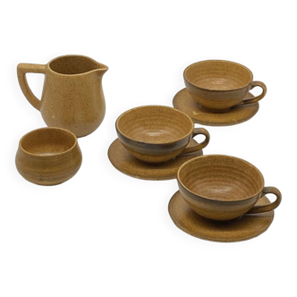 Vintage Longchamp ceramic breakfast service, stoneware