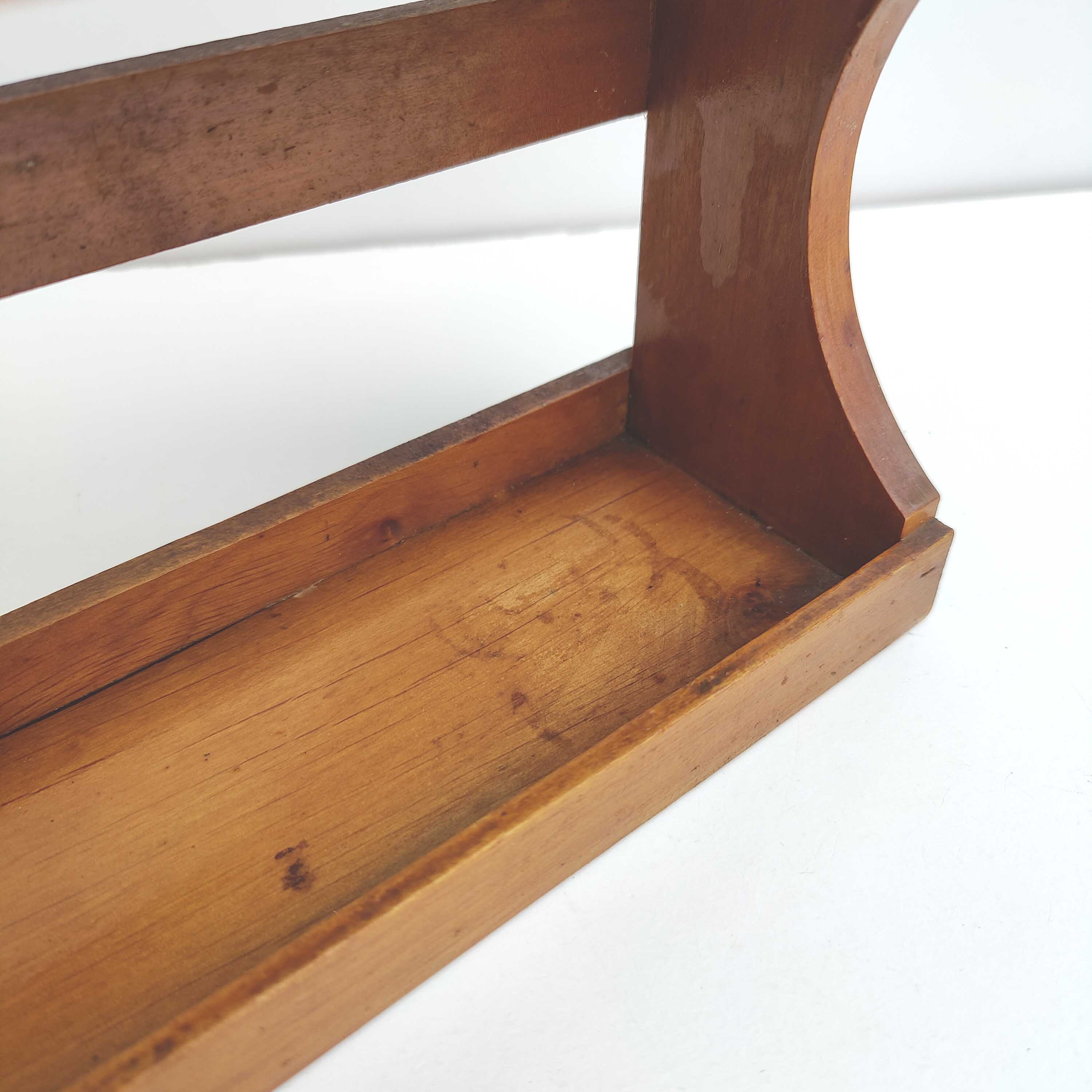 Wooden wall shelf for spices