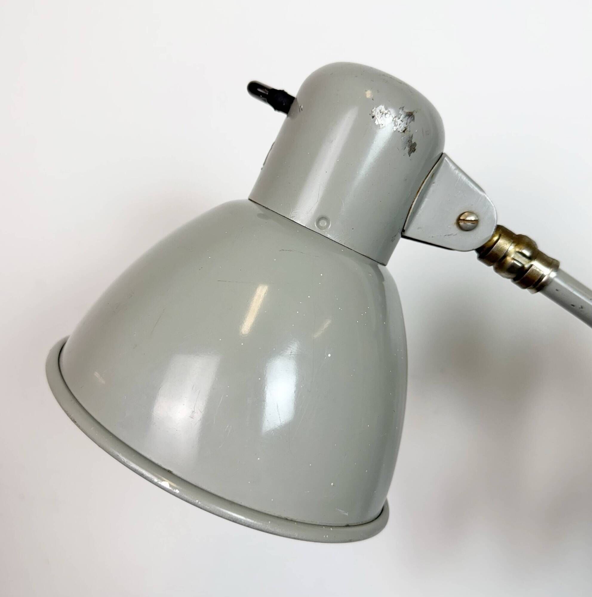 Grey Industrial Cast Iron Wall Light from Elektrosvit, 1960s