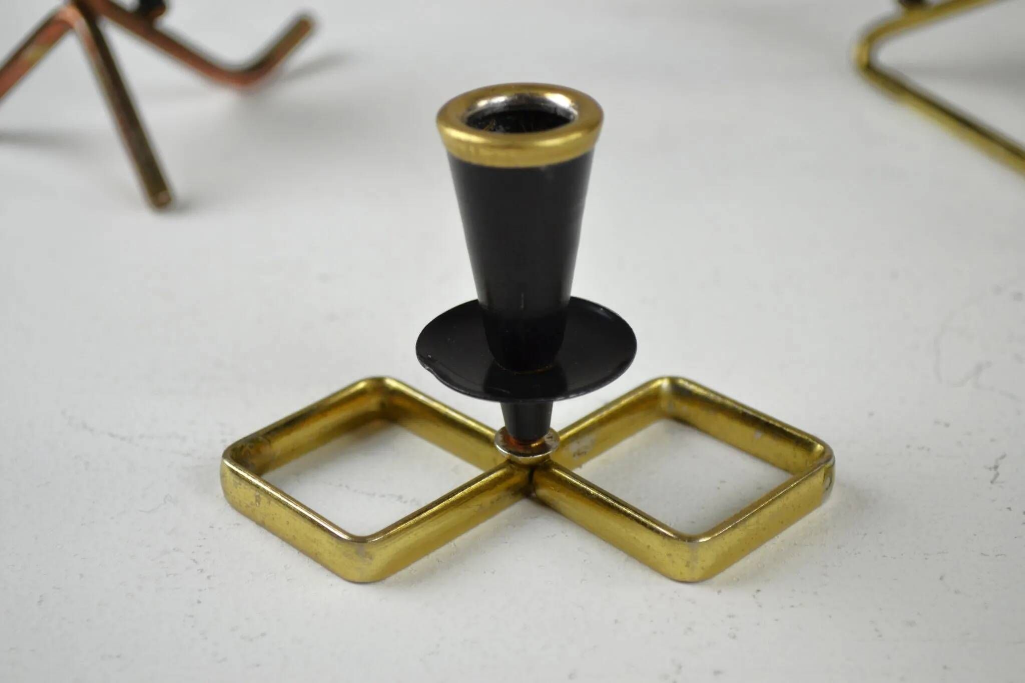 Group of 18 Small Candle Sticks by Gunnar Ander for Ystad-Metall, Sweden, 1950s/1960s