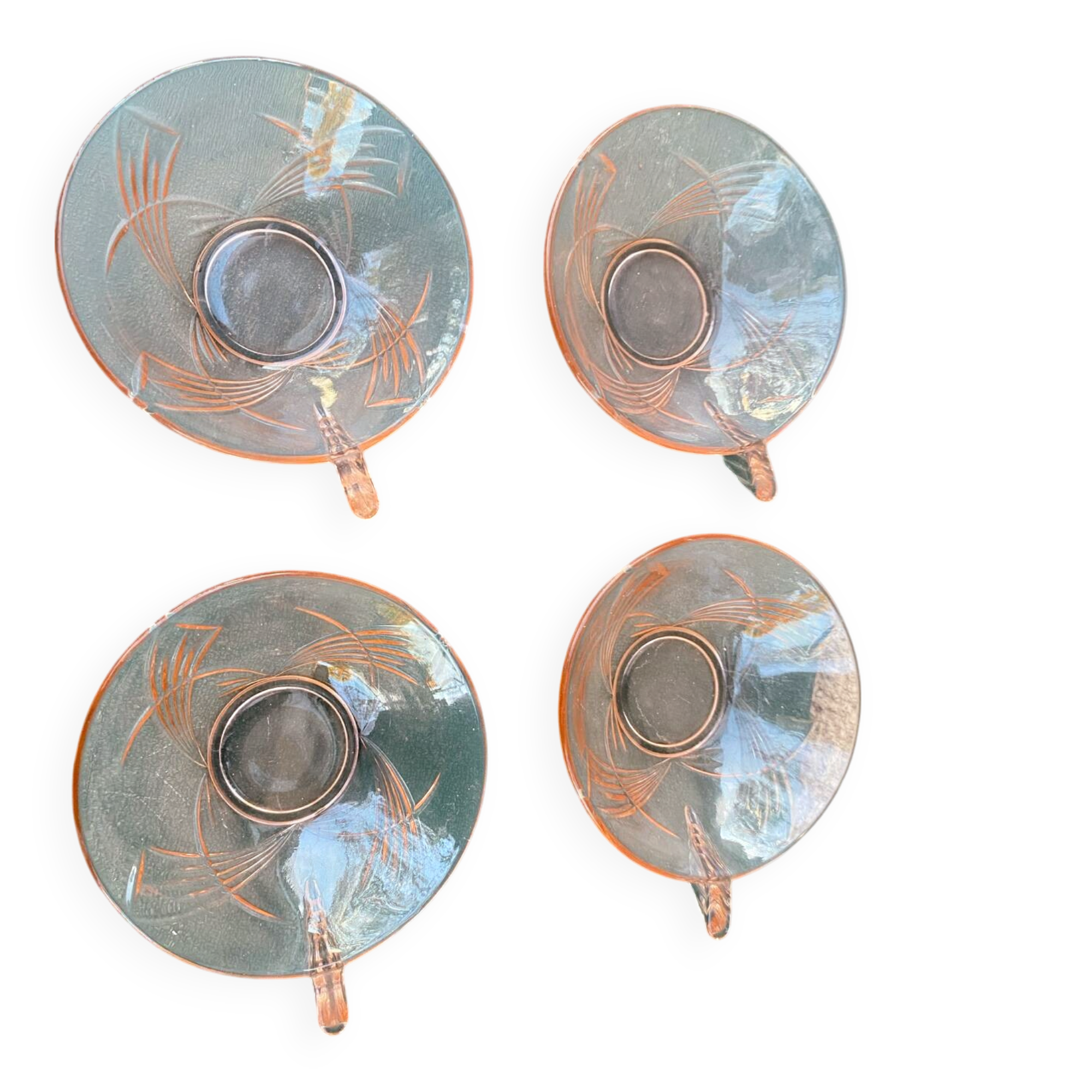 Set of 4 Art Deco cups