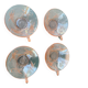 Set of 4 Art Deco cups