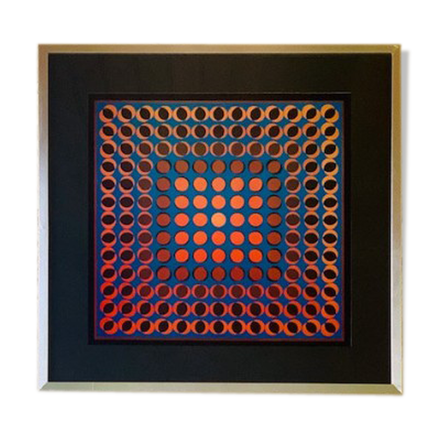 Vintage, Victor Vasarely Op Art print circa 70's