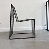 Graphic metal armchair