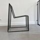 Graphic metal armchair