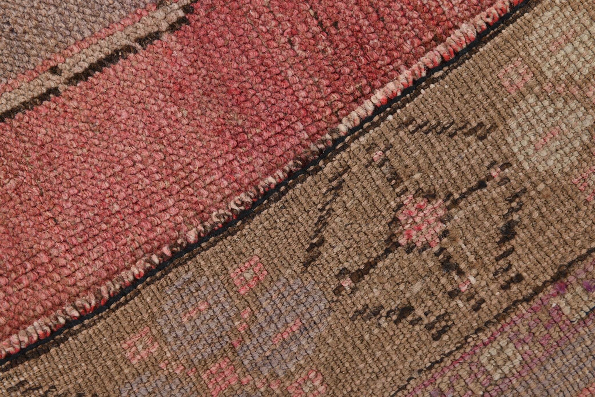 5x11 Rug For Living Room Red Brown Turkish Vintage Rug 150x338Cm