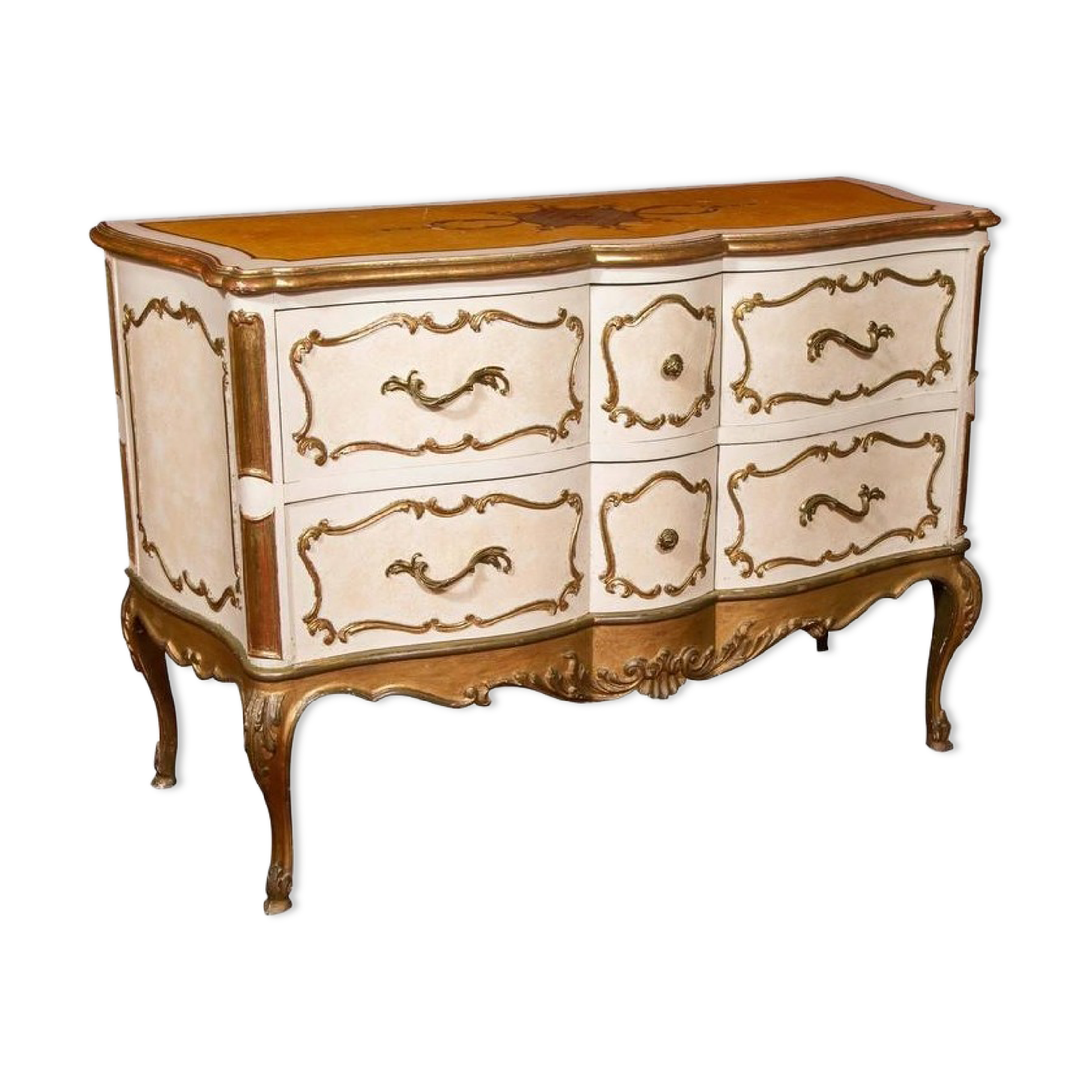 Louis XV style chest of drawers, 1950s, mid-20th century design
