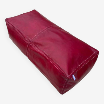 Red leather floor cushion