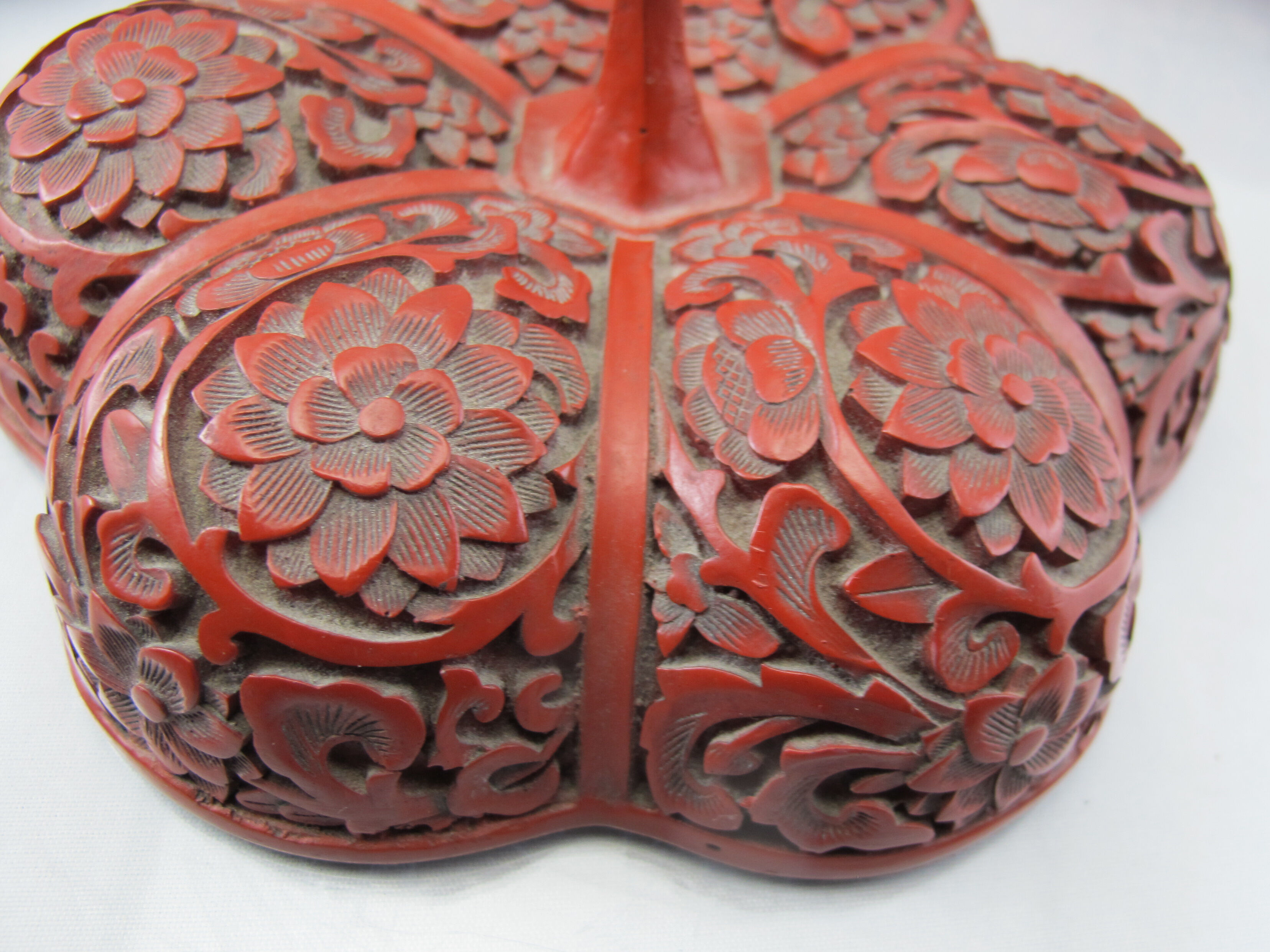 Old Chinese box in red lacquer Beijing China Asia