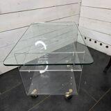 Vintage Plexiglas and Glass Coffee Table by David Lange 1970s