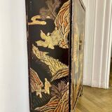 Black lacquered Chinese cabinet 19th century