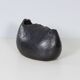 Sculptural vase by Keiko Yoshida from 1971 in black ceramic