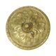 Old Brass Cup Goblet with Lid Mythical Figure 14cm