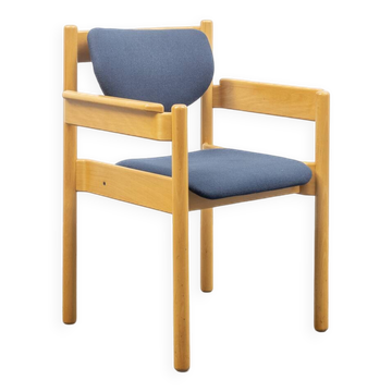 A Wilde & Spieth chair with armrests, solid wood from the 80s, 4 chairs available