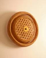 Rattan wall sconces