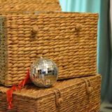 2 vintage wicker trunks