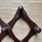 Extendable vintage wall coat rack