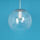 Limburg chrome pendant with clear glass ball, Germany, 1970s