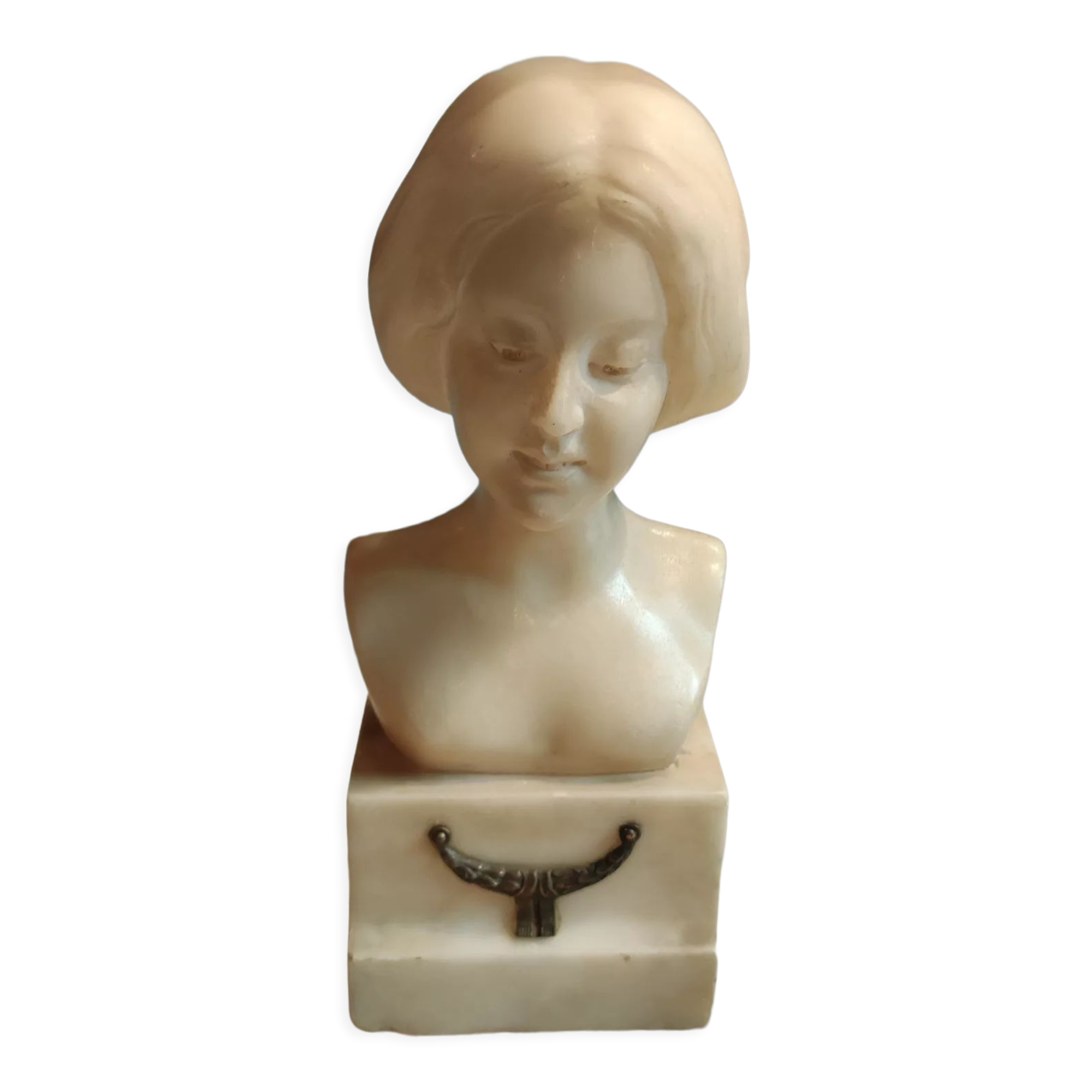 Bust of a woman in alabaster