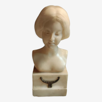 Bust of a woman in alabaster