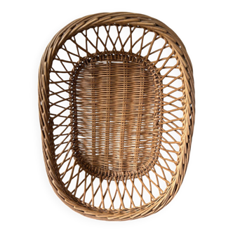 Vintage rattan basket