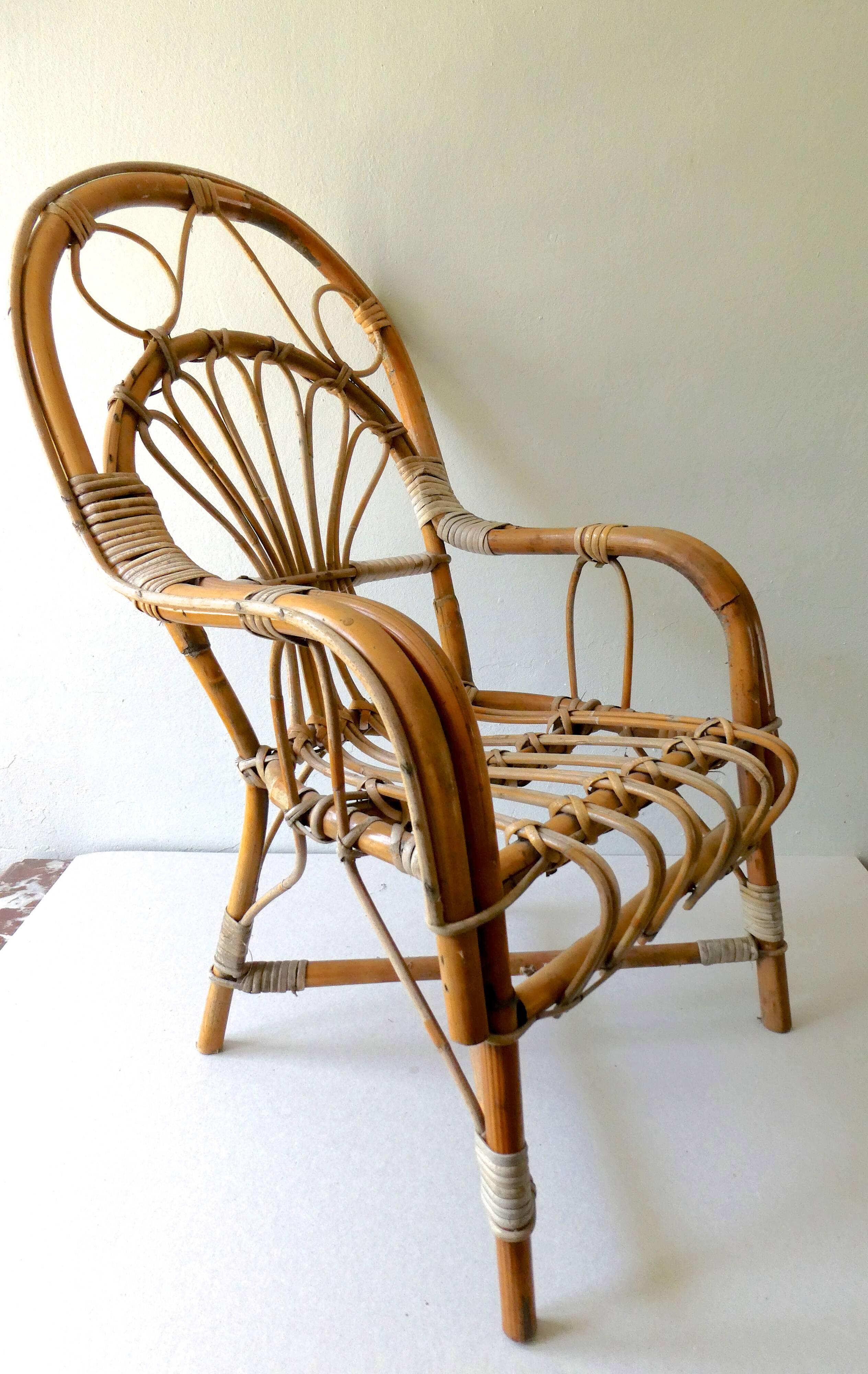 Rattan armchair from the 30/40