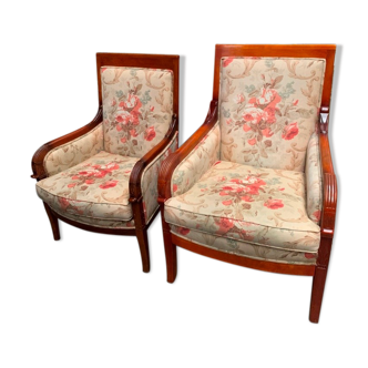 Pair of empire style armchairs