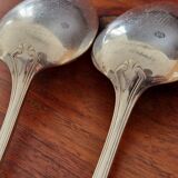 Christofle - Set of 5 Marot Bérain model table spoons in silver-plated metal