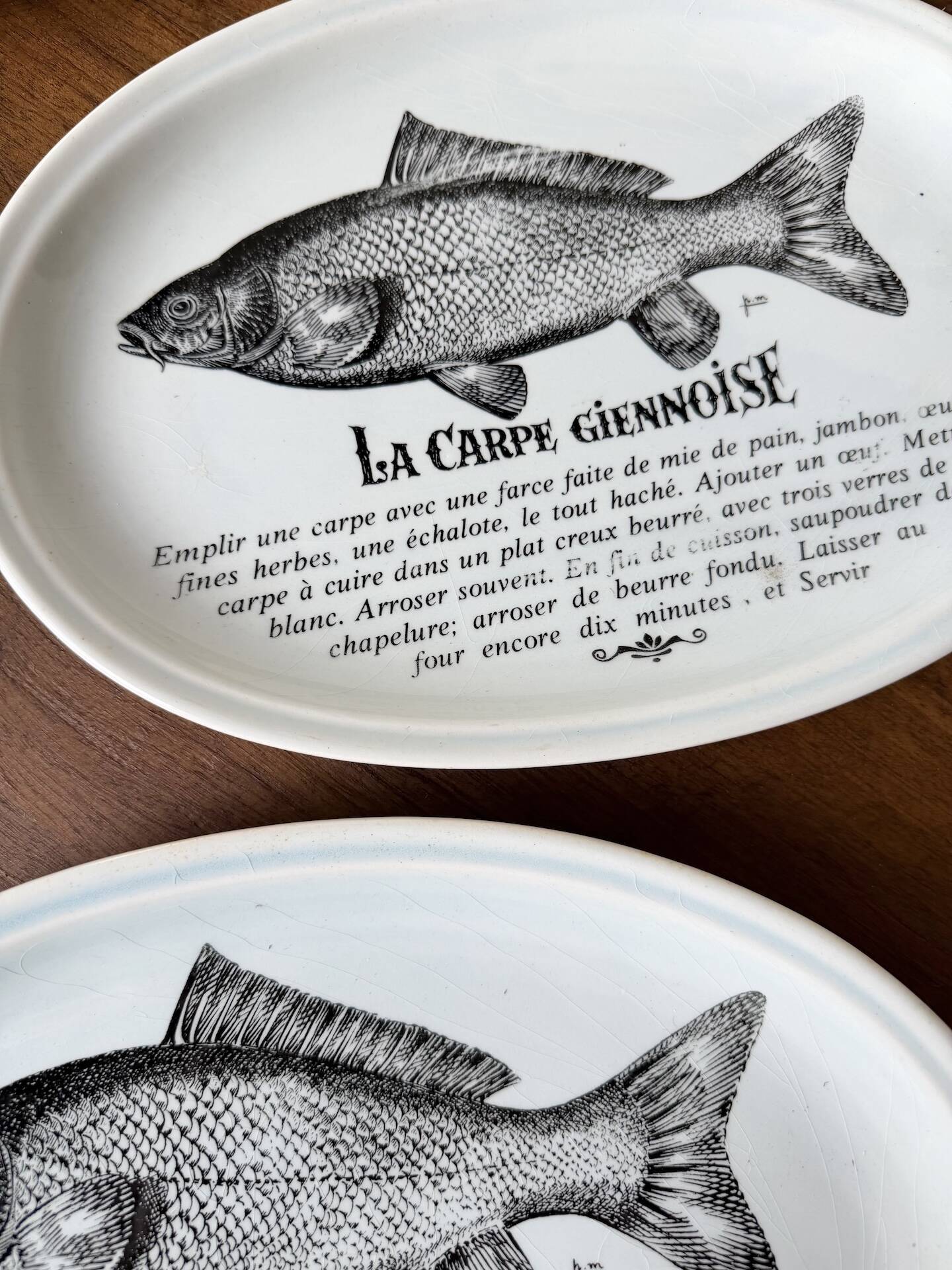 Service à poissons Gien  13 pièces