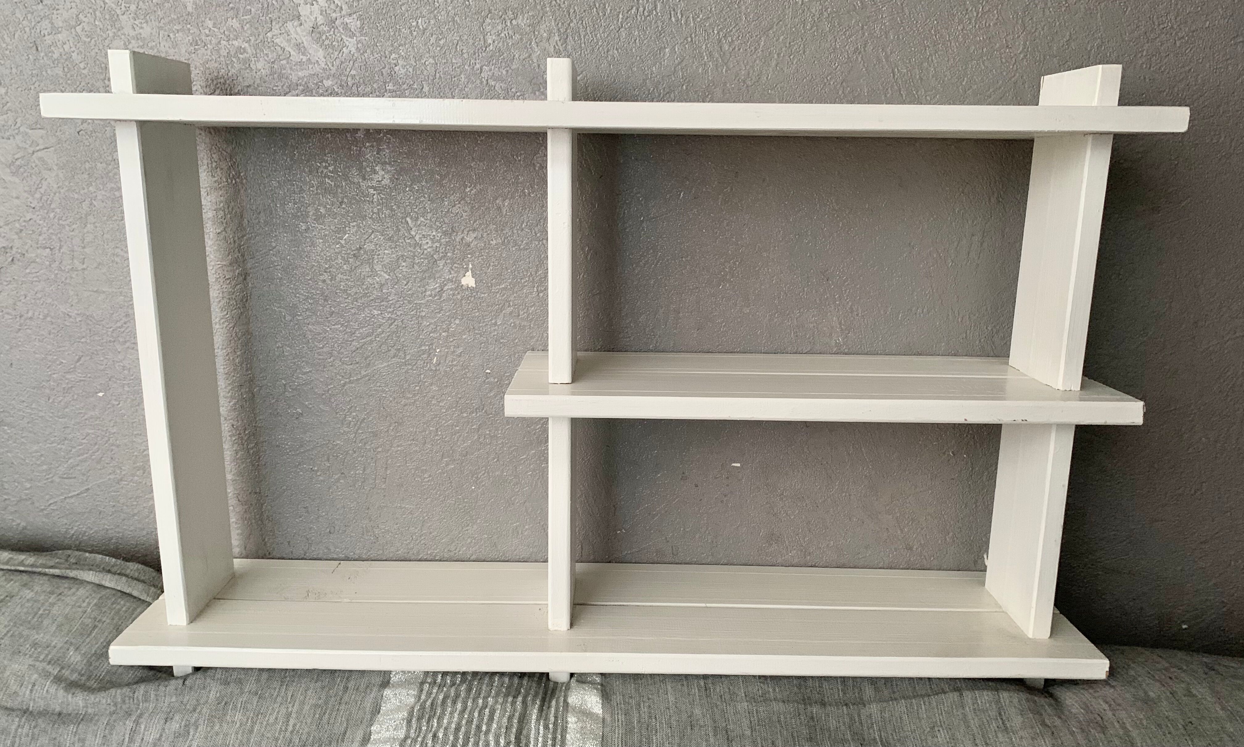 White vintage wall shelf