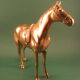 Animal statuette horse in solid brass