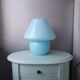 Blue Murano mushroom table lamp, Gambaro e Poggi for Vetri