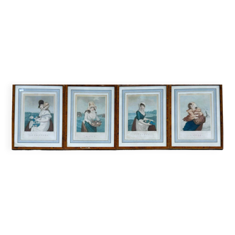 Lot de 4 gravures