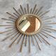 Vintage rattan sun mirror