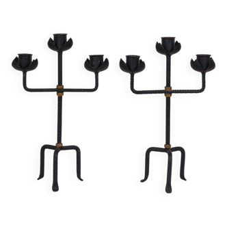 Brutalist candle holders x2