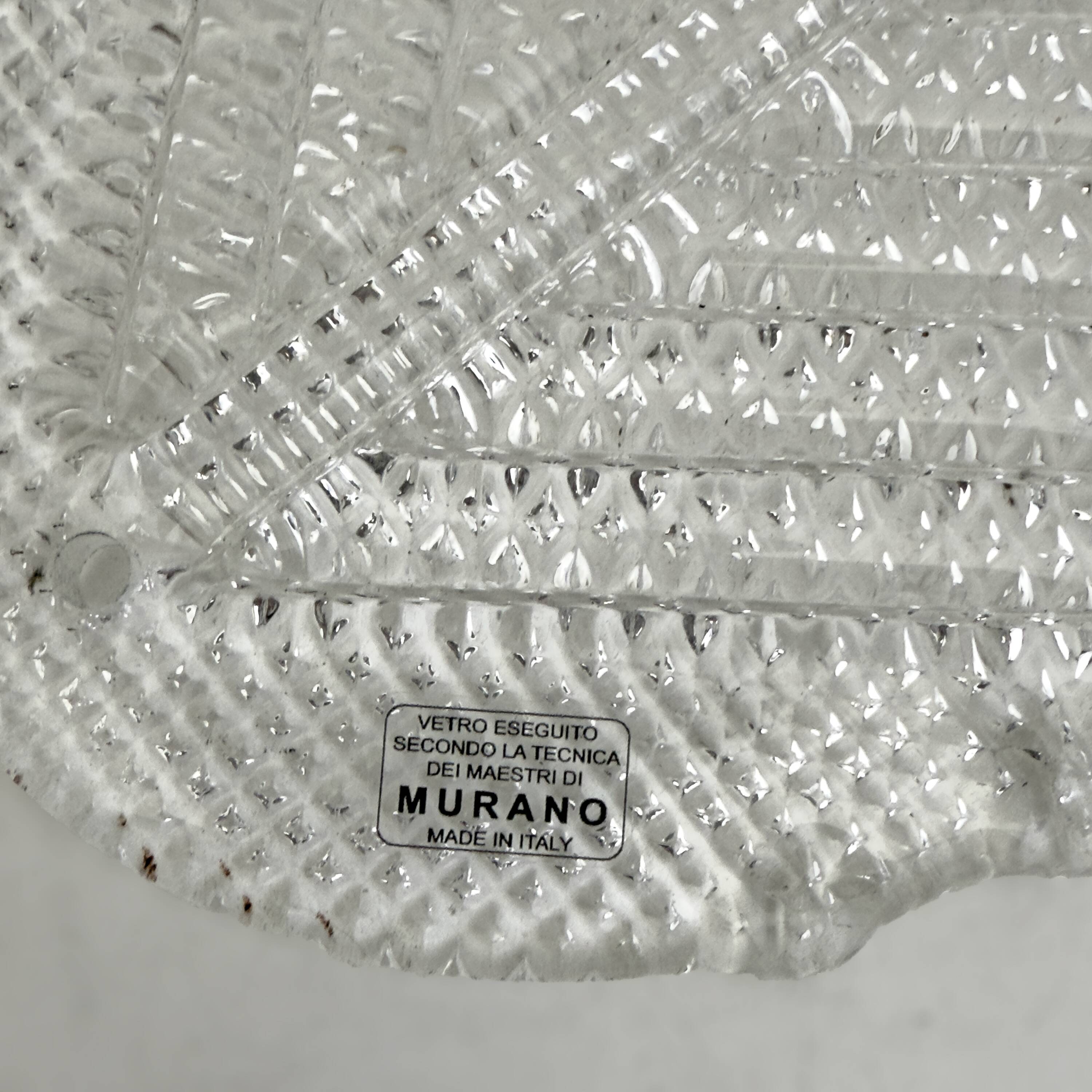 Mid-century Modern Brass and Murano Glass Big Table Lamp by Mazzega