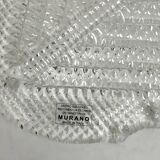 Mid-century Modern Brass and Murano Glass Big Table Lamp by Mazzega