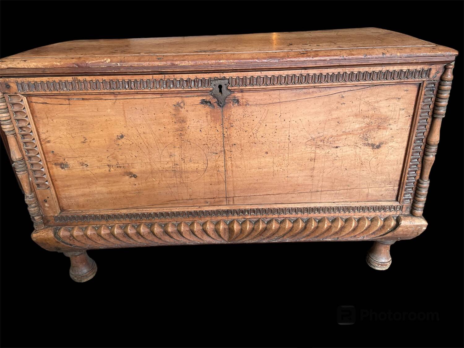 Light wood chest