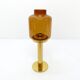 Hans-Agne Jakobsson Markaryd L 10232 Amber Glass Candle Holder 1960