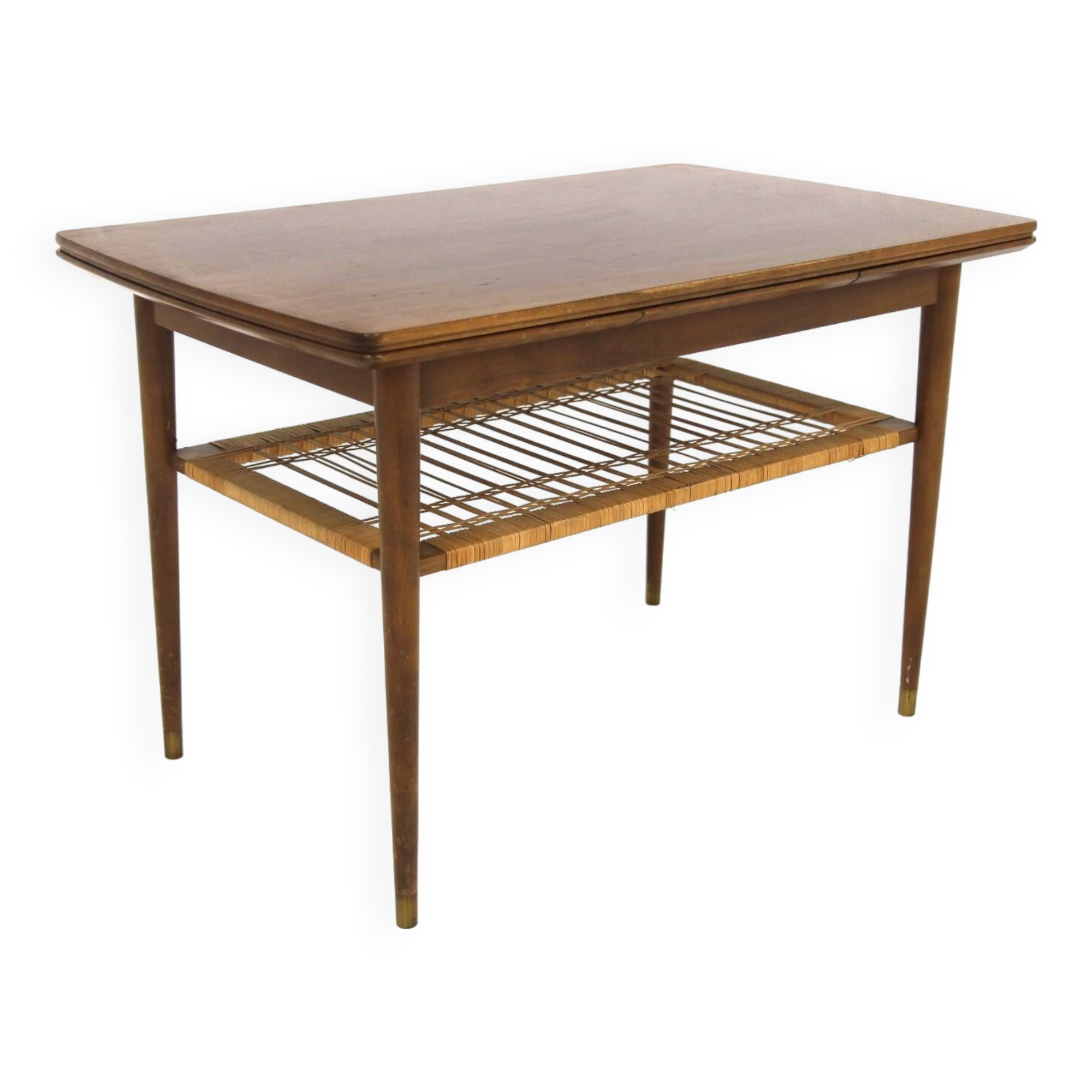 Scandinavian extendable mahogany coffee table, Sweden, 1950s