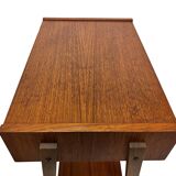 Vintage Compact Cabinet Bedside Table Teak Veneer 1960s