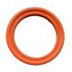Vintage round orange plastic mirror Cattaneo - Space Age Design