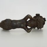 Ancien heurtoir de porte ange Chérubin en fonte, XIXème siècle