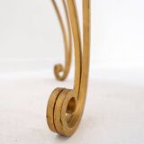 Art Deco Side Table in Marble and Gild Iron